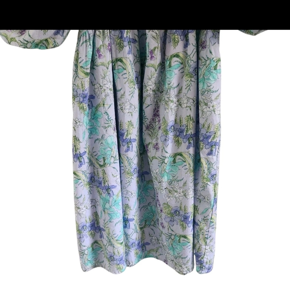 Janie And Jack Lavender Purple Floral Sweetheart Dress Puff Sleeves Girls 18 - Picture 3 of 9